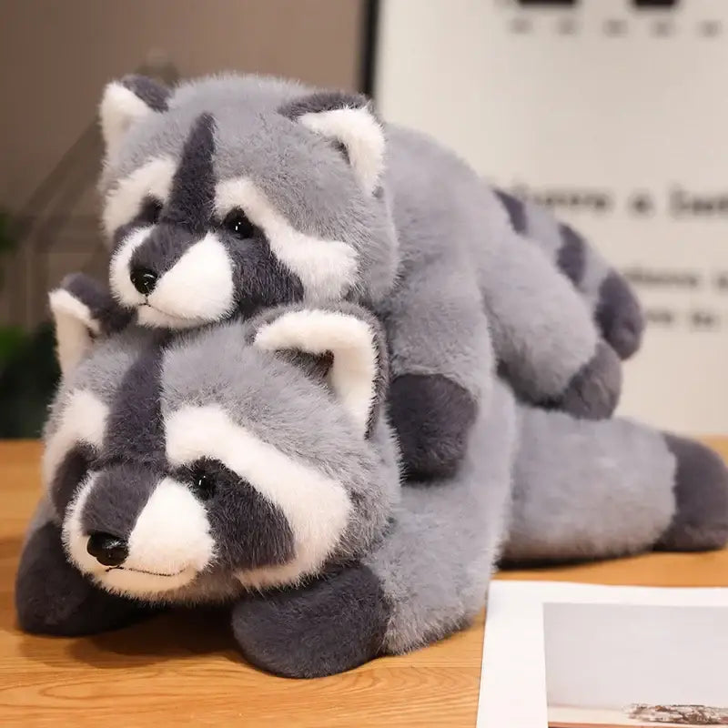 Grosse peluche raton laveur