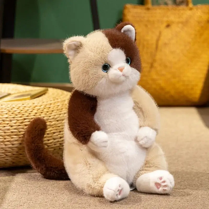 gros chat peluche - Beige