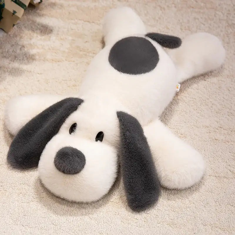 gros chien peluche - Blanc Noir / 60cm