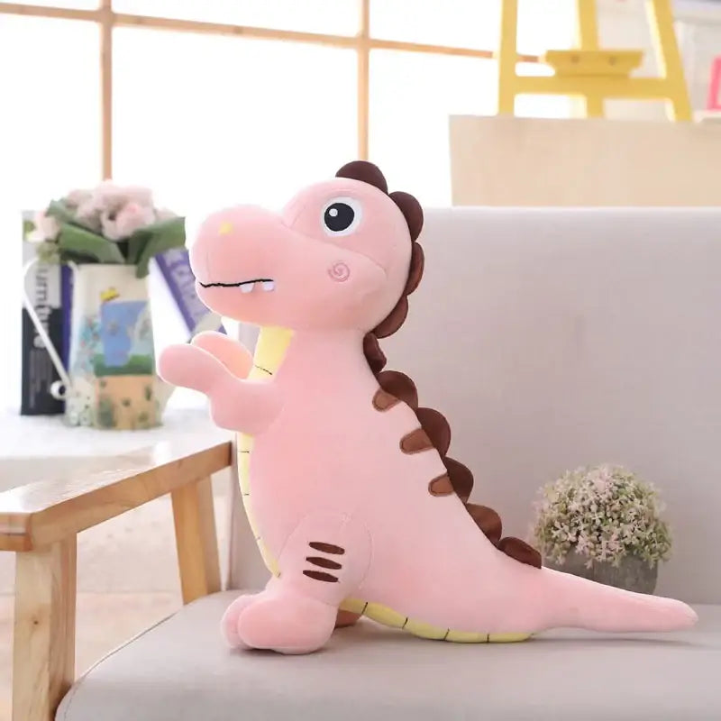gros dinosaure en peluche - Rose / 40cm