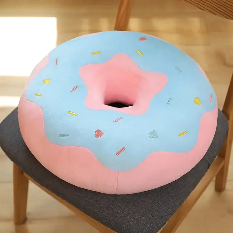 gros donuts peluche - Bleu / 38cm