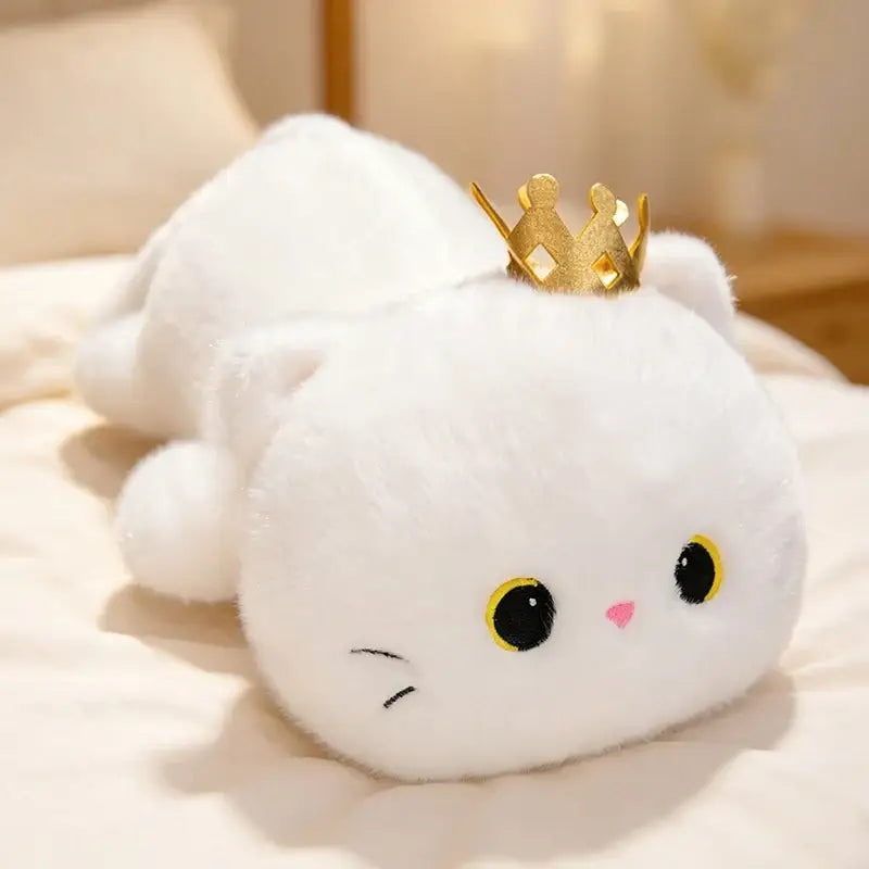 Grosse Peluche de Chat - Blanc / 40cm