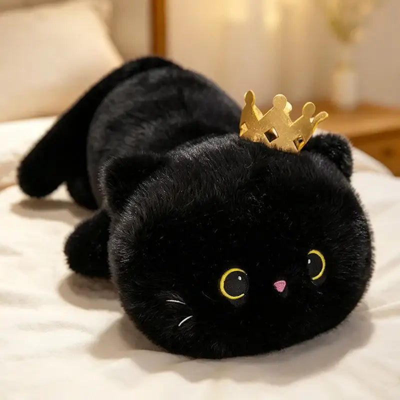 Grosse Peluche de Chat - Noir / 40cm