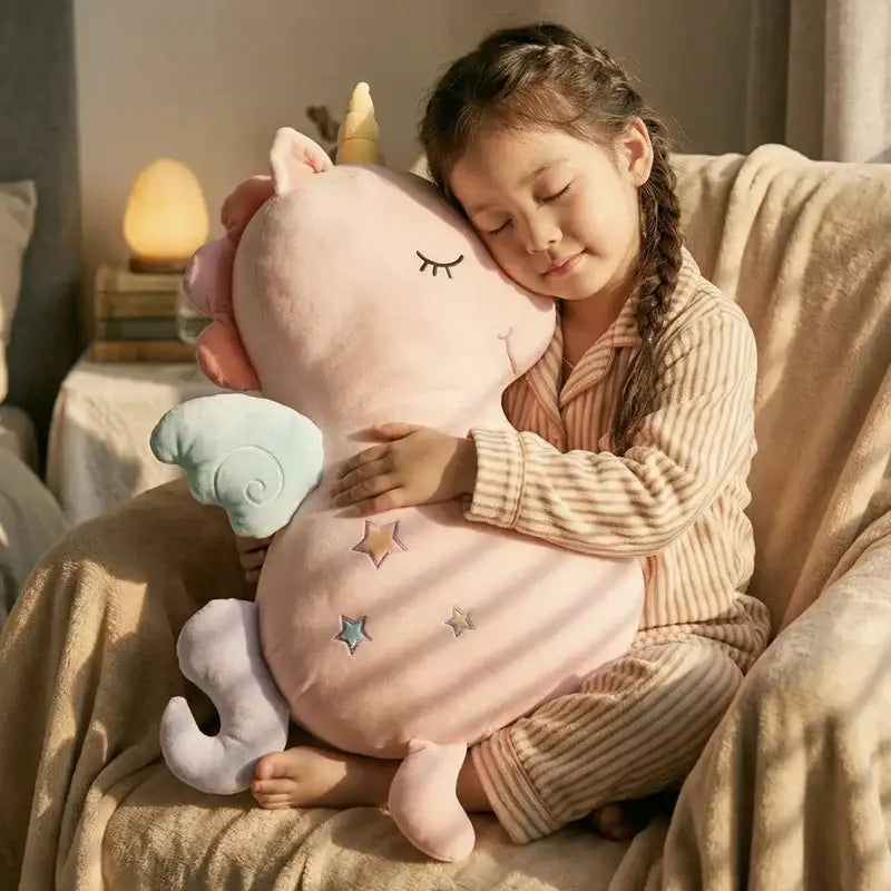 grosse peluche licorne rose - pink