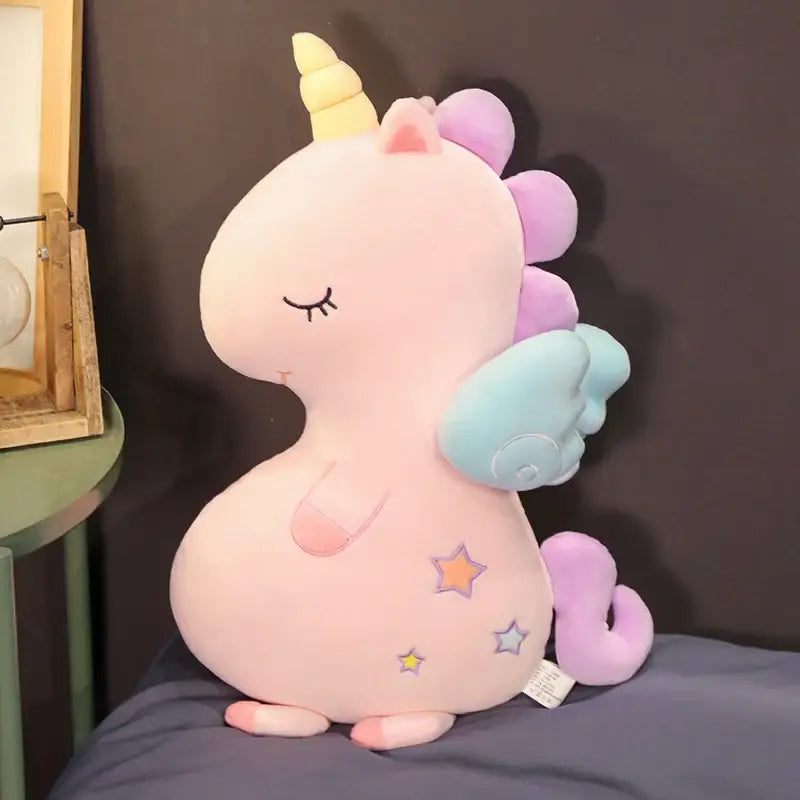 grosse peluche licorne rose - pink