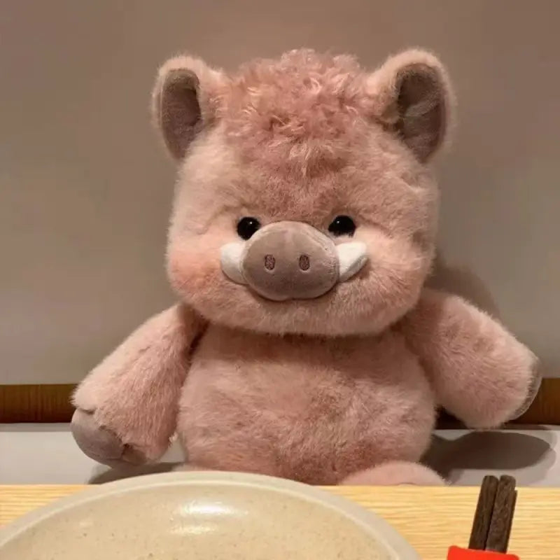 grosse peluche sanglier - Brun Clair