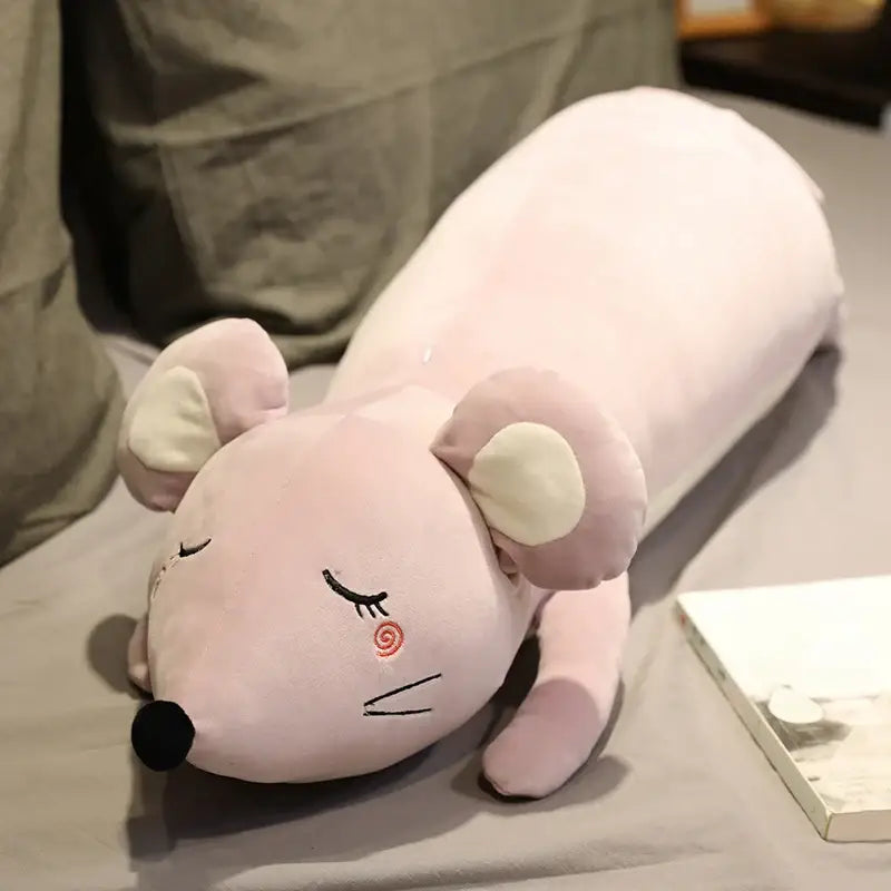 grosse peluche souris - Violet / 70cm