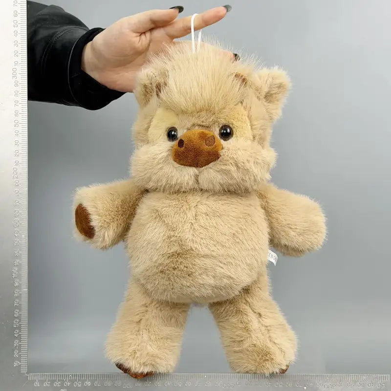 grosse peluche vache - Beige