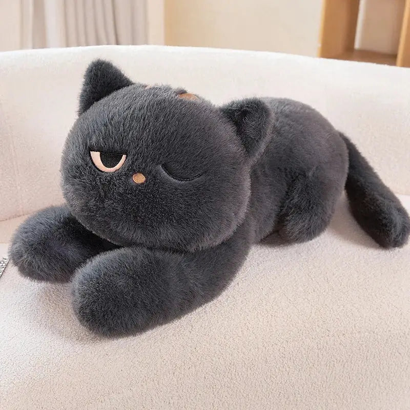 peluche géante chat - Gris - Clin d’Oeil / 60cm