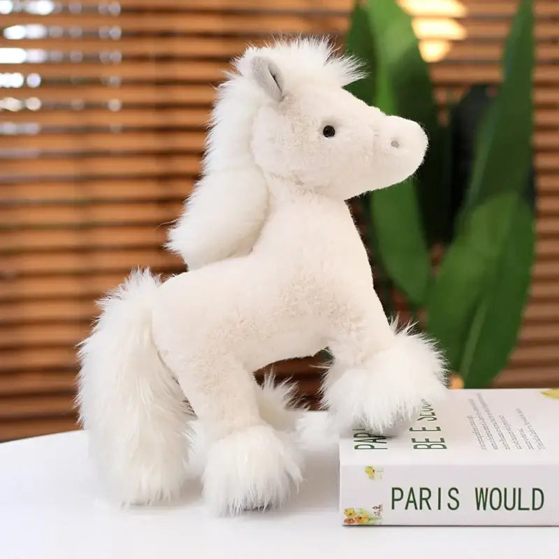 cheval blanc peluche