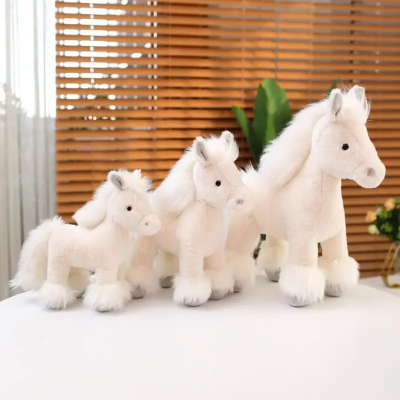 cheval blanc peluche