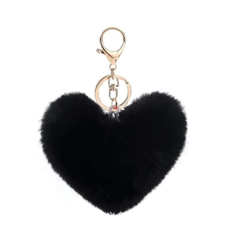 porte clé coeur - Noir