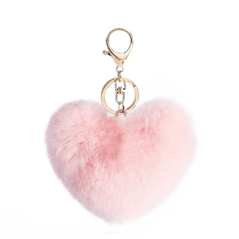 porte clé coeur - Rose Clair