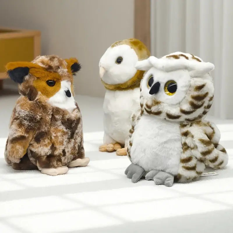 hibou peluche - Blanc