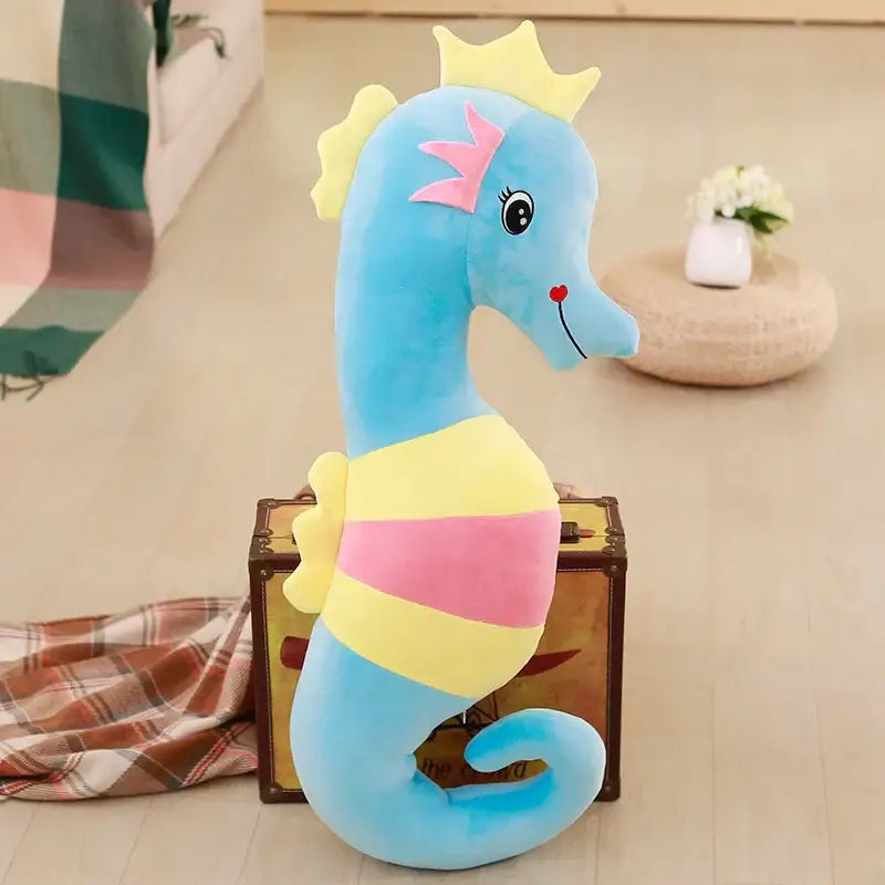 hippocampe peluche - Bleu / 50cm