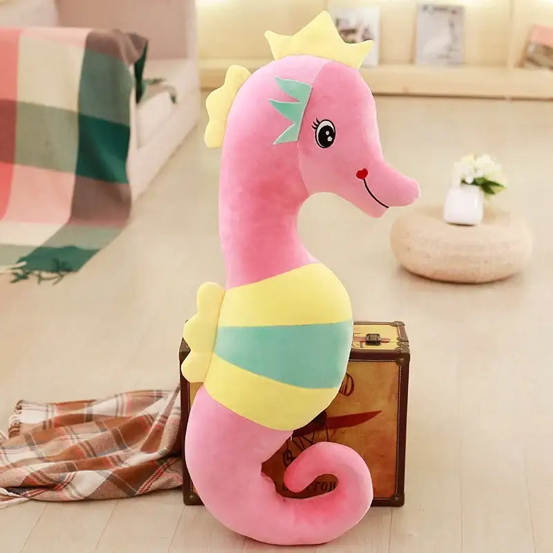 hippocampe peluche - Rose / 50cm