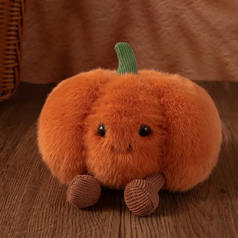 citrouille en peluche - 13x8cm