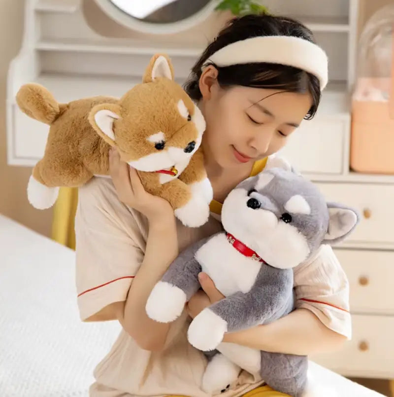 peluche chien shiba