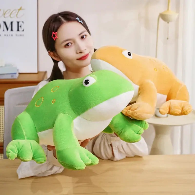 grenouille en peluche