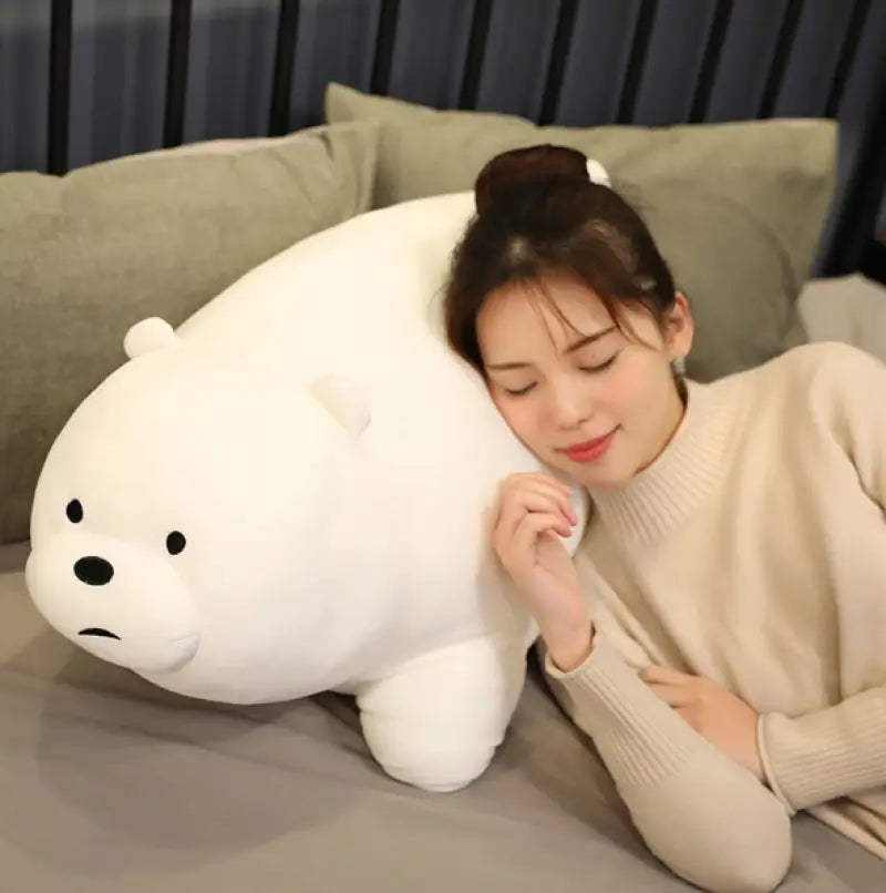 peluche géante ours blanc