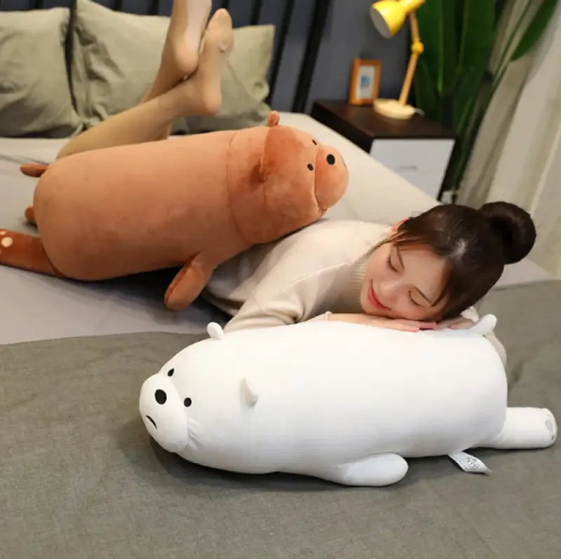 peluche géante ours blanc