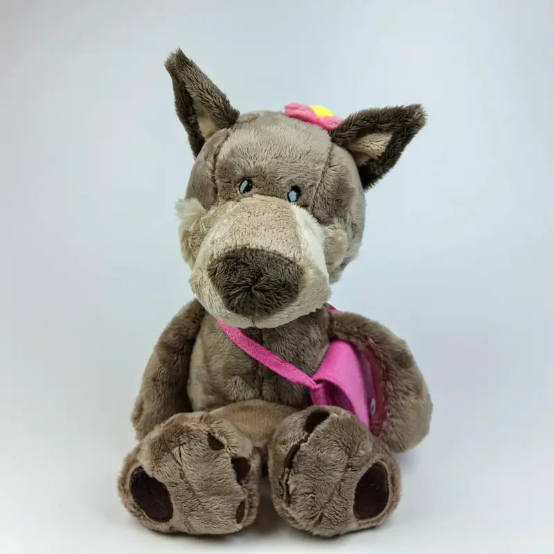 Jean Marie le Petit Loup - Rose / 25cm - Doudou Loup Bébé