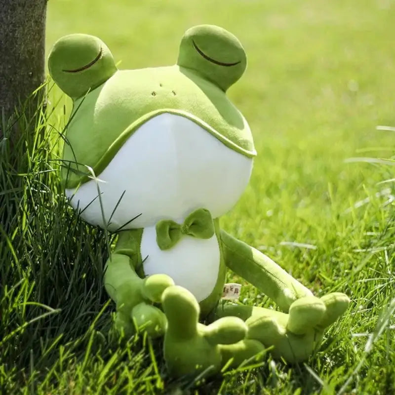 grenouille verte peluche