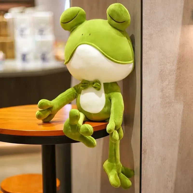 grenouille verte peluche