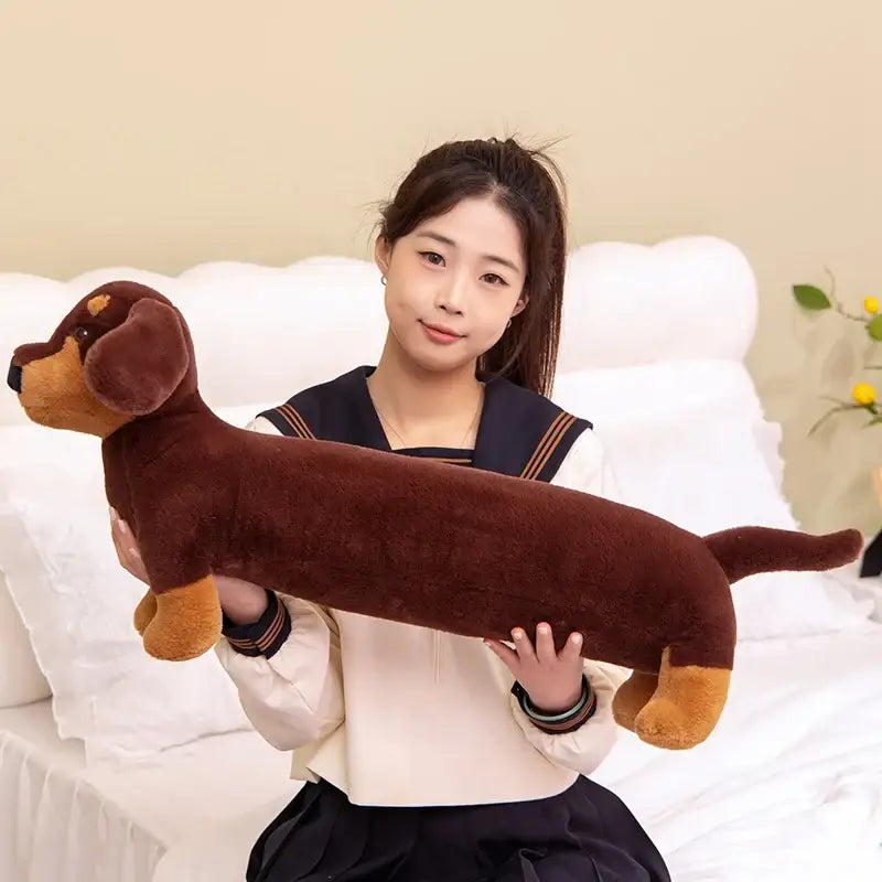 teckel en peluche - 60cm