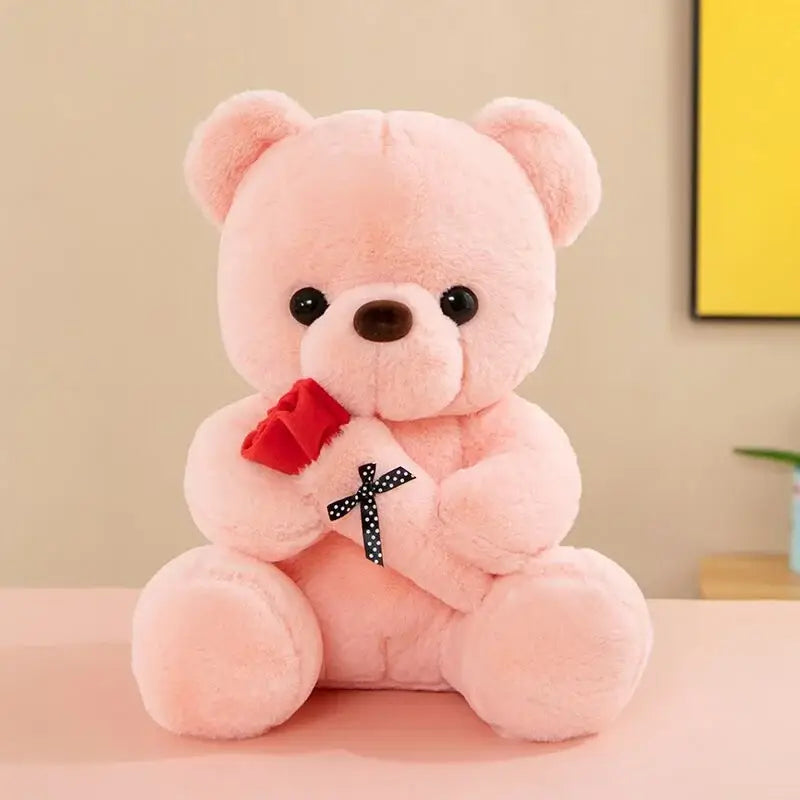 ours en peluche avec des roses - Rose