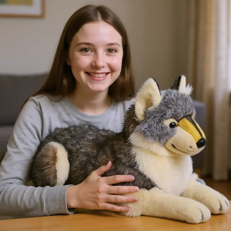 peluche loup geante
