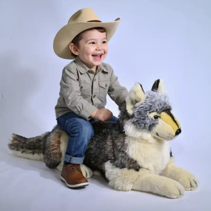 peluche loup geante