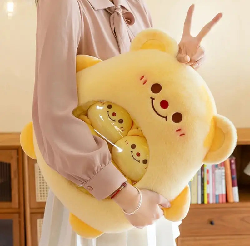peluche ours jaune