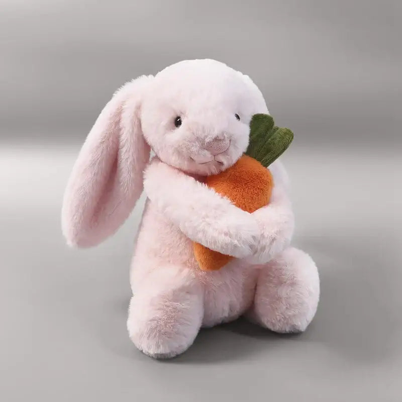 lapin carotte peluche - Rose