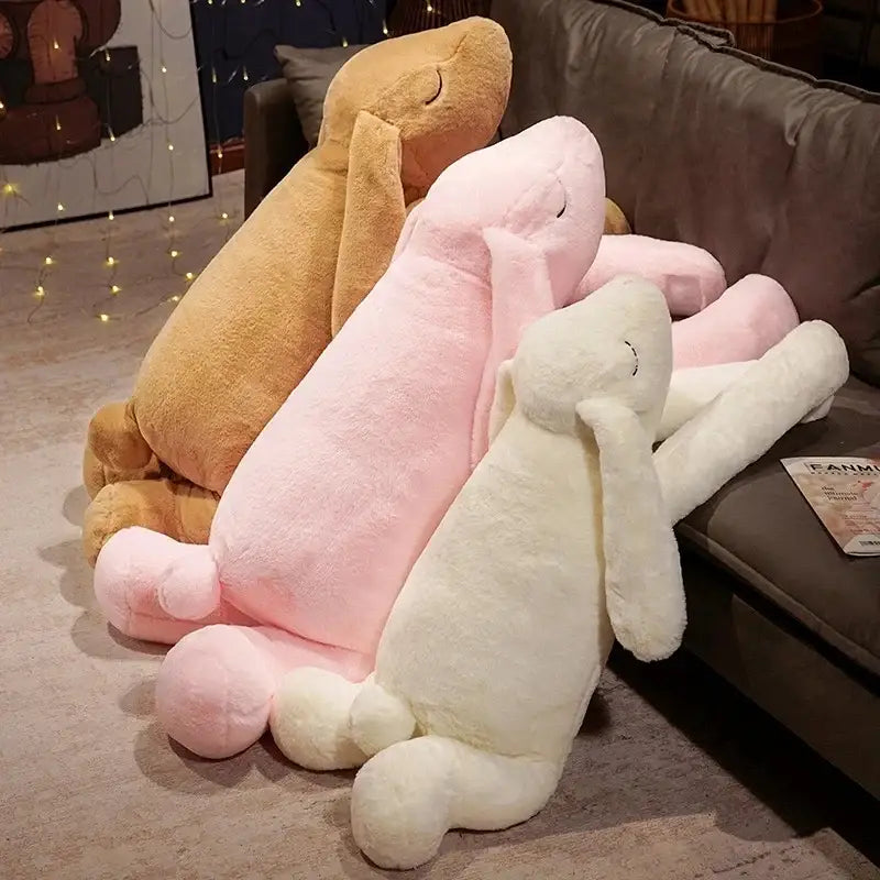 lapin en peluche géant