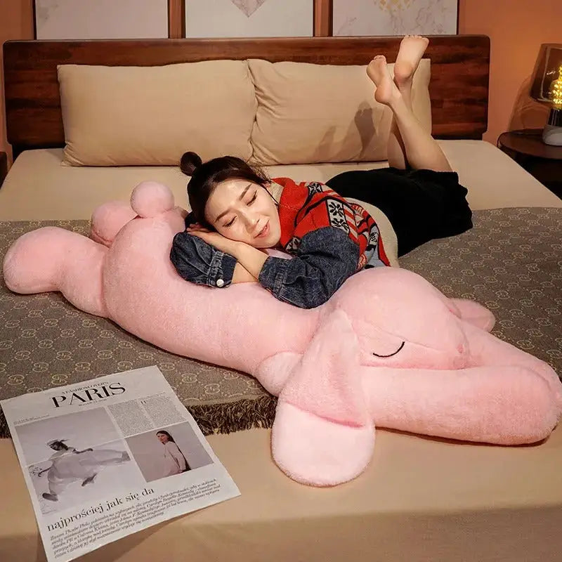 lapin en peluche géant