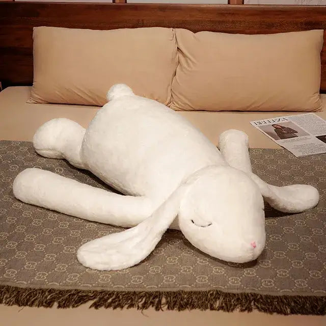 lapin en peluche géant - Blanc / 90cm