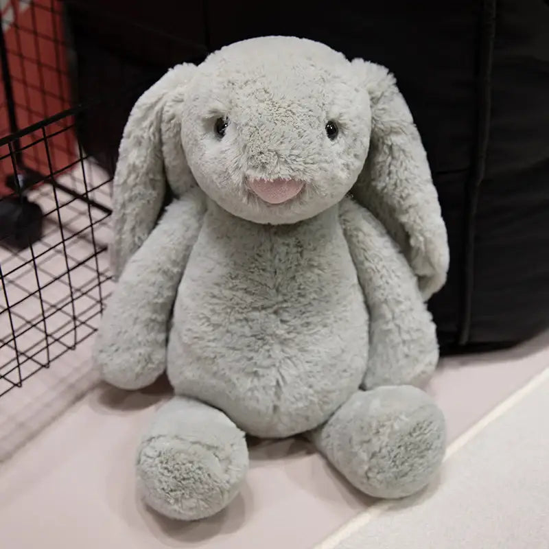 lapin gris peluche - 20cm