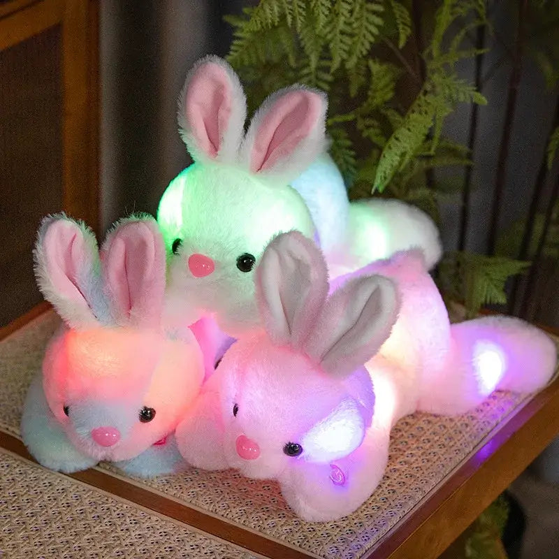 lapin lumineux peluche