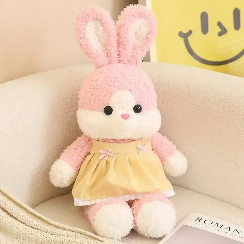 lapin rose peluche - Avec Robe