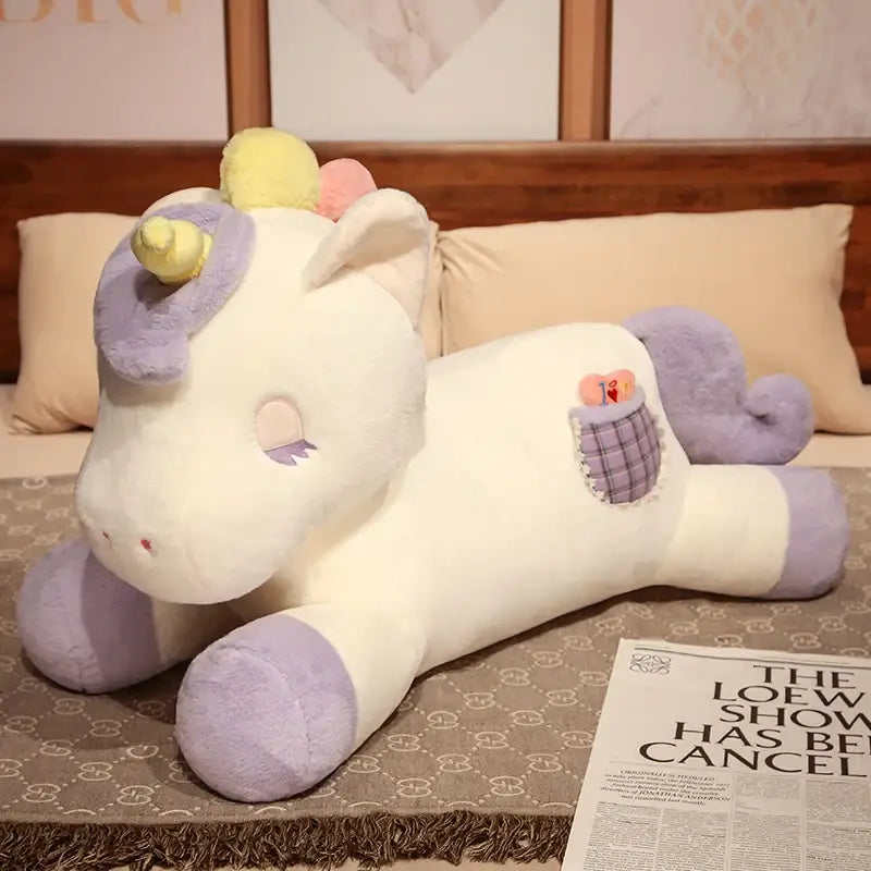 licorne en peluche géante - Violet / 60cm