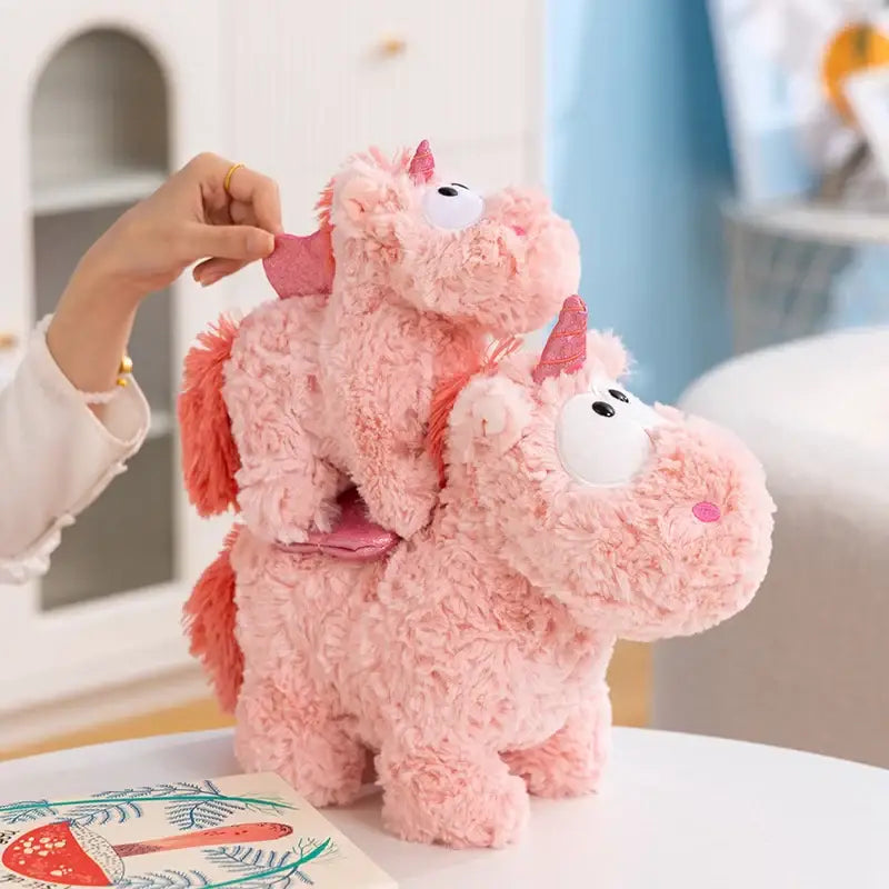 licorne peluche gros yeux - 18cm