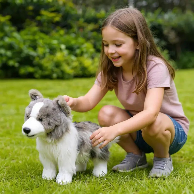 peluche chien border collie