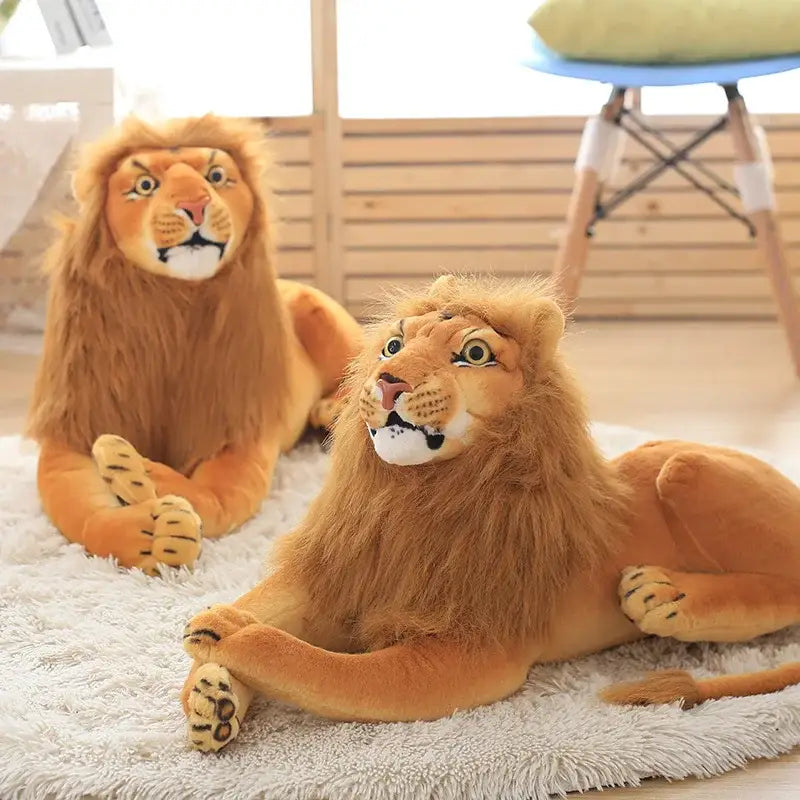 lion en peluche géant