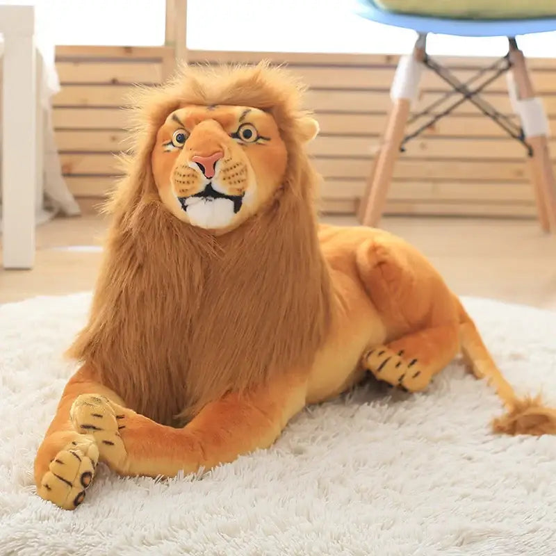 lion en peluche géant