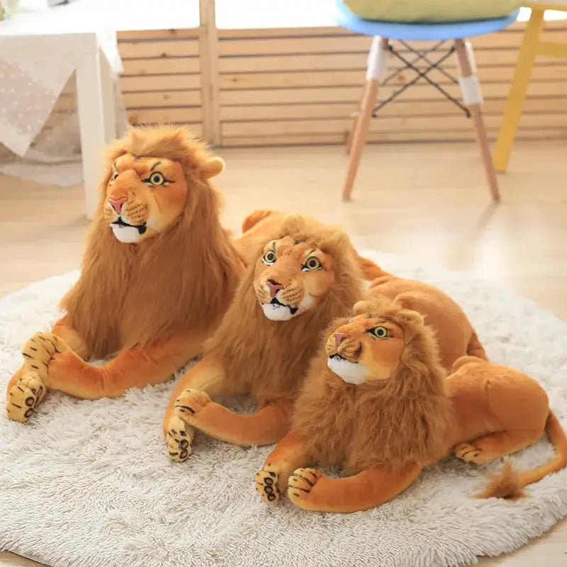 lion en peluche géant