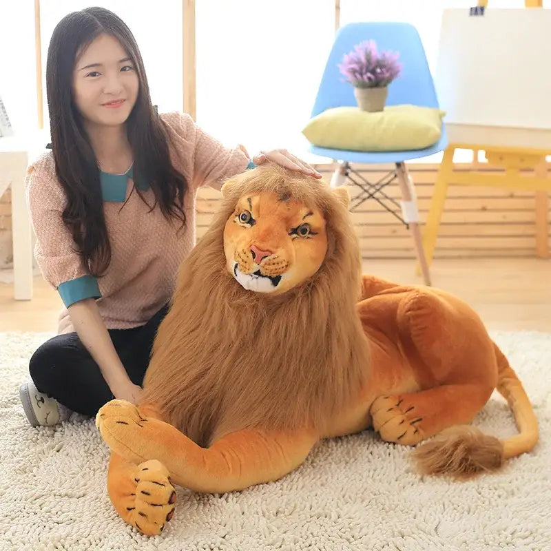 lion en peluche géant - 75cm