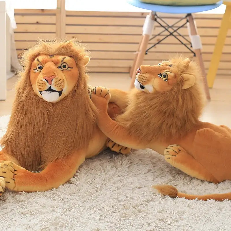 lion en peluche géant