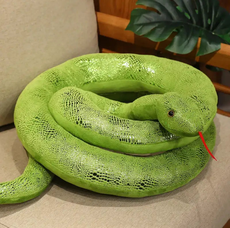 peluche serpent vert - 160cm