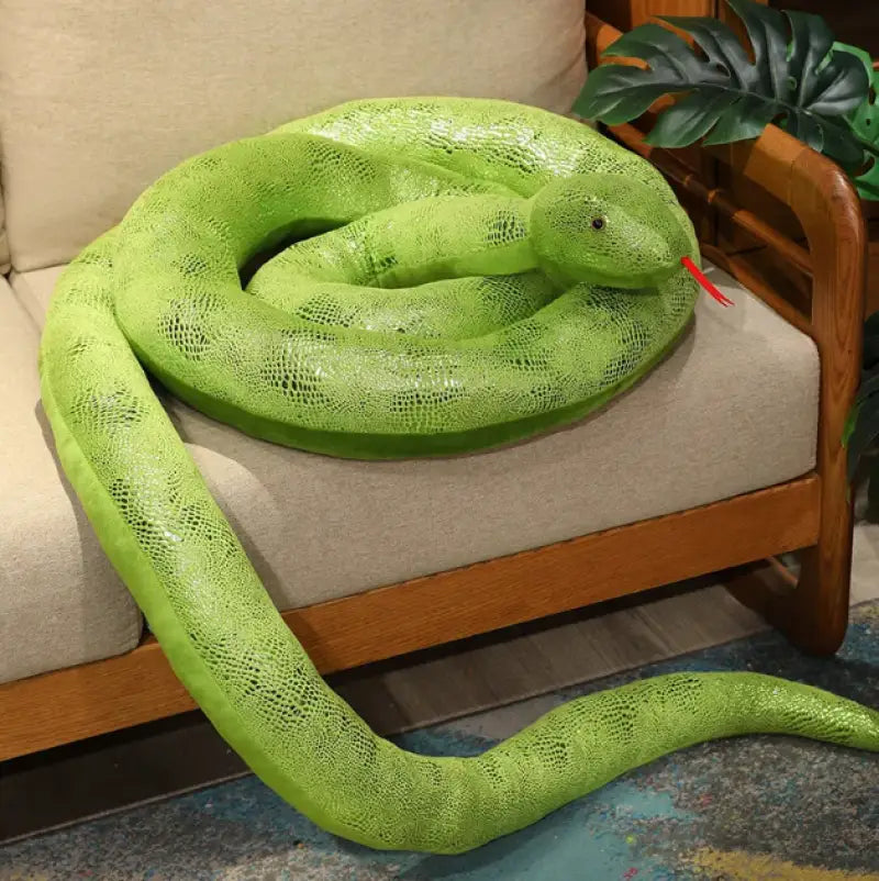 peluche serpent vert